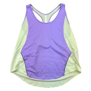 Fabletics Shirt Women's Size XL Tank Top Purple Green Racerback Athletic Top